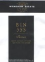 Wyndham Bin 555 Shiraz 1998 Front Label