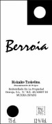 Bodegas Berroja Berroia Txakoli 2009 Front Label