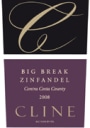 Cline Big Break Zinfandel 2008 Front Label