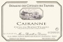 Domaine Coteaux des Travers Cotes du Rhone Villages Cairanne 2014 Front Label