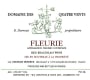 Duboeuf Fleurie Domaine des Quatre Vents 2009 Front Label