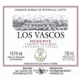 Los Vascos Reserve Cabernet Sauvignon 2008 Front Label
