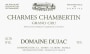Domaine Dujac Charmes Chambertin Grand Cru 2011 Front Label