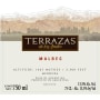 Terrazas de los Andes Malbec 2009 Front Label