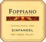 Foppiano Zinfandel Dry Creek 1995 Front Label