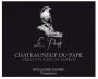 Domaine Font de Michelle Chateauneuf-du-Pape Le Poete 2013 Front Label