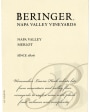 Beringer Napa Valley Merlot 2006 Front Label