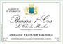 Francois Gaunoux Beaune Le Clos des Mouches Premier Cru 2014 Front Label