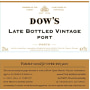Dow's Late Bottled Vintage 2005 Front Label