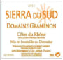 Domaine Gramenon Sierra du Sud 2012 Front Label