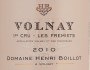 Domaine Henri Boillot Volnay Les Fremiets Premier Cru 2010 Front Label