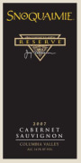 Snoqualmie Reserve Cabernet Sauvignon 2007 Front Label