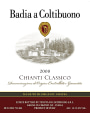 Badia a Coltibuono Chianti Classico (375ML half-bottle) 2007 Front Label