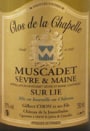 Gilbert Chon Muscadet Clos de la Chapelle Vieilles Vignes 2009 Front Label