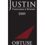 Justin Obtuse (Port Style) 2009 Front Label