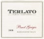 Terlato Family Vineyards Pinot Grigio 2008 Front Label