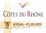 Vidal-Fleury Cotes du Rhone Rose 2008 Front Label