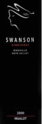 Swanson Oakville Merlot (375ML half-bottle) 2006 Front Label