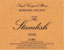 Standish Shiraz 2006 Front Label