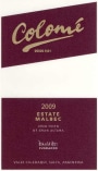 Bodega Colome Estate Malbec 2009 Front Label