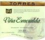Torres Vina Esmeralda Blanco 2010 Front Label