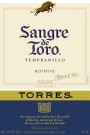 Torres Sangre de Toro Tempranillo 2009 Front Label