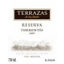 Terrazas de los Andes Reserva Torrontes 2009 Front Label
