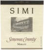 Simi Merlot 2007 Front Label