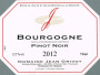 Domaine Jean Grivot Bourgogne Pinot Noir 2012 Front Label