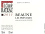 J.C. Rateau Beaune Les Prevoles 2013 Front Label