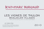 Jean-Marc Burgaud Beaujolais Villages Les Vignes de Thulon 2010 Front Label