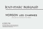 Jean-Marc Burgaud Morgon Les Charmes 2012 Front Label