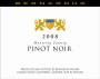 Bernardus Monterey County Pinot Noir 2008 Front Label