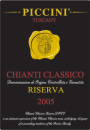 Piccini Chianti Classico Riserva 2005 Front Label