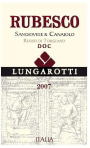 Lungarotti Rubesco Rosso di Torgiano 2007 Front Label