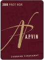 A.P. Vin Turner Vineyard Pinot Noir 2009 Front Label