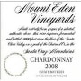 Mount Eden Vineyards Santa Cruz Mountains Chardonnay 2008 Front Label