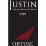 Justin Obtuse Port Style (375ML half-bottle) 2009 Front Label
