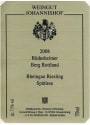 Weingut Johannishof Rudesheimer Berg Rottland Riesling Spatlese 2008 Front Label