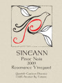 Sineann Resonance Vineyard Pinot Noir 2009 Front Label