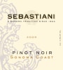 Sebastiani Sonoma Coast Pinot Noir 2009 Front Label