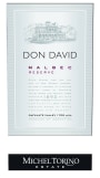 El Esteco Don David Malbec Reserve 2009 Front Label