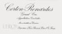 Domaine Leroy Corton-Renardes Grand Cru 2009 Front Label