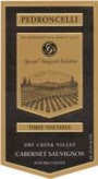 Pedroncelli Three Vineyards Dry Creek Cabernet Sauvignon 1998 Front Label