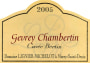 Lignier-Michelot Gevrey-Chambertin Cuvee Bertin 2005 Front Label