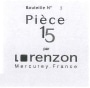 Domaine Bruno Lorenzon Piece 15 2012 Front Label