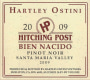 Hitching Post Hartley Ostini Bien Nacido Pinot Noir 2009 Front Label