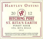 Hitching Post Hartley Ostini St. Rita's Earth Pinot Noir 2012 Front Label