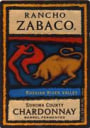Rancho Zabaco Russian River Chardonnay 1998 Front Label