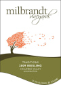 Milbrandt Traditions Riesling 2009 Front Label